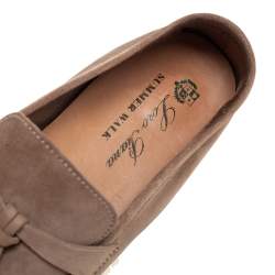 Pre Owned Loro Piana Brown Suede Summer Charms Walk  Loafers Size 40