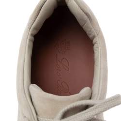 Pre Owned Loro Piana Grey Suede Nuages Low Top Sneakers Size 38