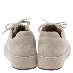 Pre Owned Loro Piana Grey Suede Nuages Low Top Sneakers Size 38