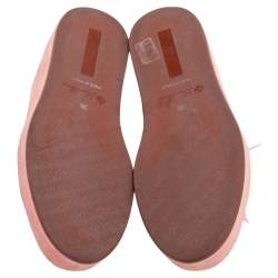 Pre Owned Loro Piana Salmon Pink Suede Nuages Low-Top Sneakers Size 36