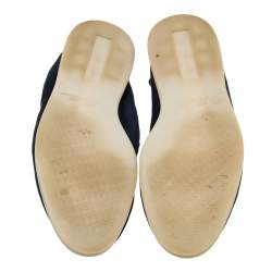 Pre Owned Loro Piana Navy Blue Suede Summer Walk Loafers Size 38.5