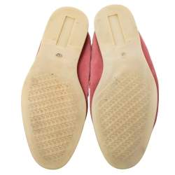 Pre Owned Loro Piana Pink Suede Summer Charms Walk Slip On Loafers Size 38