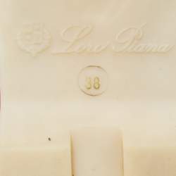 Pre Owned Loro Piana Pink Suede Summer Charms Walk Slip On Loafers Size 38