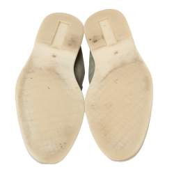 Pre Owned Loro Piana Light Olive Green Suede Summer Charms Walk Loafers Size 40