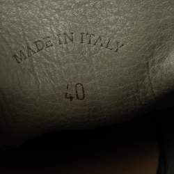 Pre Owned Loro Piana Light Olive Green Suede Summer Charms Walk Loafers Size 40