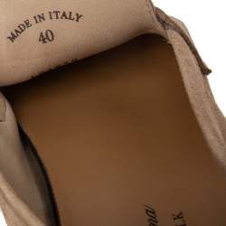 Pre Owned Loro Piana Beige Suede Summer Charms Walk  Loafers  Size 40