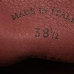 Pre Owned Loro Piana Burgundy Suede Summer Charms Walk Loafers Size 38.5