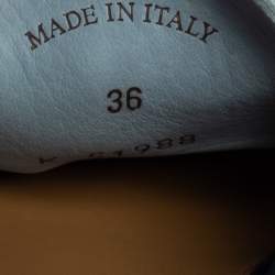 Pre Owned Loro Piana Light Blue Suede Summer Charms Walk Loafers Size 36