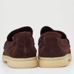 Pre Owned Loro Piana Brown Summer Charms Walk Loafers Size 35