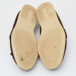 Pre Owned Loro Piana Brown Summer Charms Walk Loafers Size 35