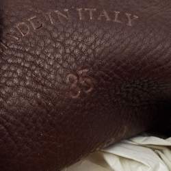 Pre Owned Loro Piana Brown Summer Charms Walk Loafers Size 35