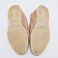 Pre Owned Loro Piana Beige Suede Summer Charms Walk Loafers Size 38