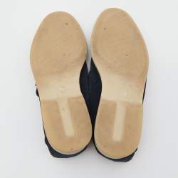 Pre Owned Loro Piana Navy Blue Suede Summer Charms Walk Slip On Loafers Size 38