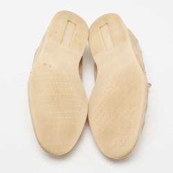 Pre Owned Loro Piana Beige Suede Summer Charms Walk Loafers Size 37.5