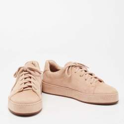 Pre Owned Loro Piana Pink Suede Nuages  Sneakers Size 37