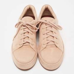 Pre Owned Loro Piana Pink Suede Nuages  Sneakers Size 37