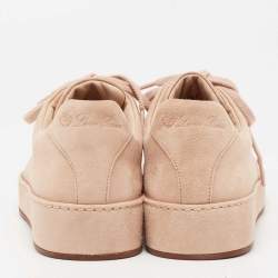 Pre Owned Loro Piana Pink Suede Nuages  Sneakers Size 37
