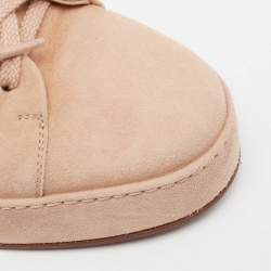 Pre Owned Loro Piana Pink Suede Nuages  Sneakers Size 37
