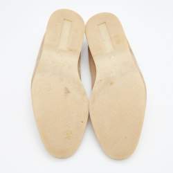 Pre Owned Loro Piana Beige Suede Summer Charms Walk Loafers Size 37.5