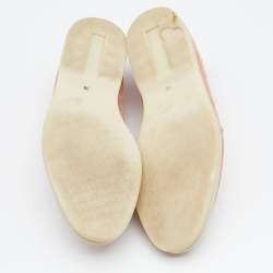 Pre Owned Loro Piana Pink Suede Summer Charms Walk Slip On Loafers Size 38