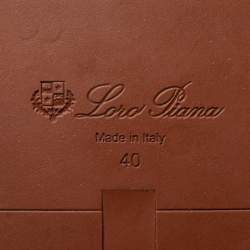 Pre Owned Loro Piana White Leather and Suede Waikiki Flat Sandals Size 40