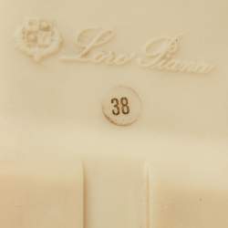 Pre Owned Loro Piana Beige Suede Summer Charms Walk Loafers Size 38