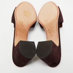 Pre Owned Loro Piana Brown Suede Summer Charms Sandals Size 35