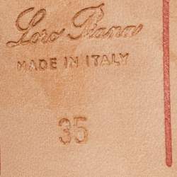 Pre Owned Loro Piana Brown Suede Summer Charms Sandals Size 35