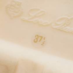 Pre Owned Loro Piana Yellow Leather Summer Charms Walk Babouche Loafers Size 37.5