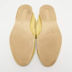 Pre Owned Loro Piana Yellow Suede Summer Charms Walk Loafers Size 38