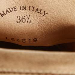 Pre Owned Loro Piana Beige Nubuck Leather Summer Charms Walk Slip On Loafers Size 36.5