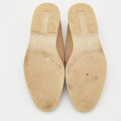 Pre Owned Loro Piana Beige Nubuck Leather Summer Charms Walk Slip On Loafers Size 36.5