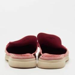Pre Owned Loro Piana Pink Suede Summer Charms Walk Mule Flats Size 40.5