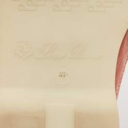 Pre Owned Loro Piana Pink Suede Summer Charms Walk Mule Flats Size 40.5