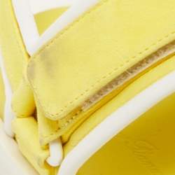 Pre Owned Loro Piana Yellow Leather Waikiki Flat Sandals Size 37