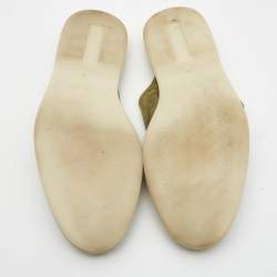 Pre Owned Loro Piana Green Suede Babouche Charms Walk Mules Size 38