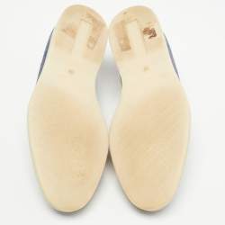 Pre Owned Loro Piana Blue Suede Open Walk Ankle Boots Size 38