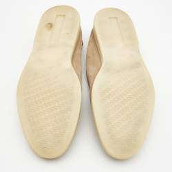 Pre Owned Loro Piana Beige Suede Summer Walk Loafers Size 37