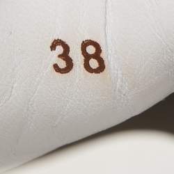 Pre Owned Loro Piana White Leather Nuages Sneakers Size 38