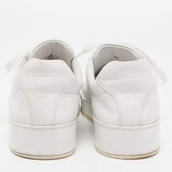 Pre Owned Loro Piana White Leather Nuages Sneakers Size 38