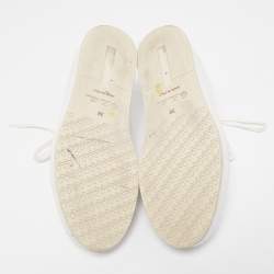 Pre Owned Loro Piana White Leather Nuages Sneakers Size 38