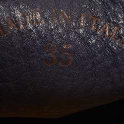 Pre Owned Loro Piana Navy Blue Suede Summer Walk Loafers Size 35