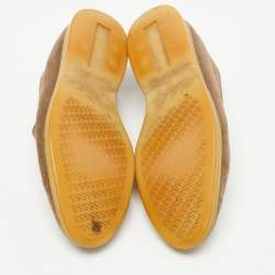 Pre Owned Loro Piana Brown Suede Open Walk Boots Size 37