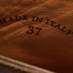 Pre Owned Loro Piana Brown Suede Open Walk Boots Size 37