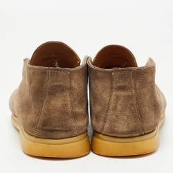 Pre Owned Loro Piana Brown Suede Open Walk Boots Size 37