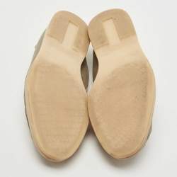 Pre Owned Loro Piana Grey Suede Summer Charms Walk Loafers Size 35.5