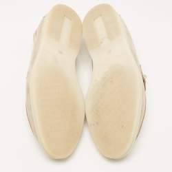 Pre Owned Loro Piana Beige Suede Summer Charms Walk Slip On Loafers Size 37.5