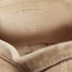 Loro Piana Light Brown Suede Summer Charms Walk Loafers Size 37.5