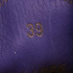 Pre Owned Loro Piana Purple Suede Summer Charms Walk Loafers Size 39