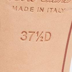 Pre Owned Loro Piana Blue Suede Summer Charms Slingback Sandals Size 37.5